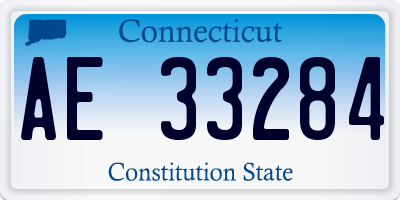 CT license plate AE33284