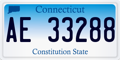 CT license plate AE33288