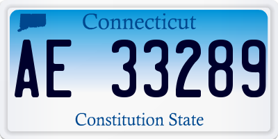 CT license plate AE33289
