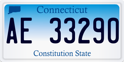 CT license plate AE33290