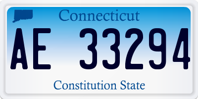 CT license plate AE33294