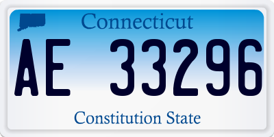 CT license plate AE33296