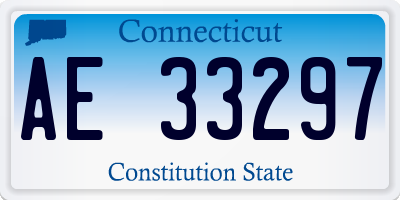 CT license plate AE33297