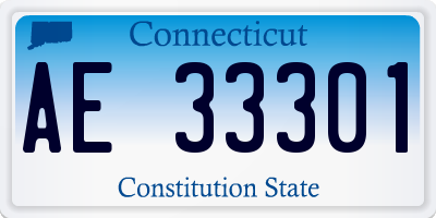 CT license plate AE33301