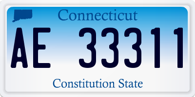 CT license plate AE33311