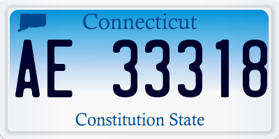 CT license plate AE33318