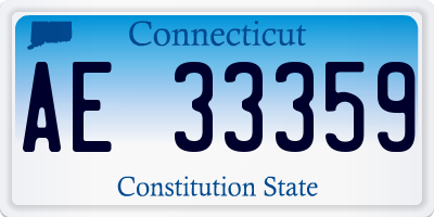 CT license plate AE33359
