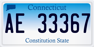 CT license plate AE33367