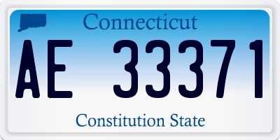 CT license plate AE33371