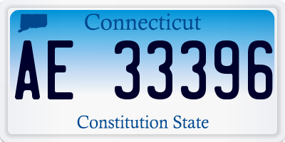 CT license plate AE33396