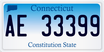 CT license plate AE33399