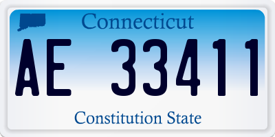 CT license plate AE33411