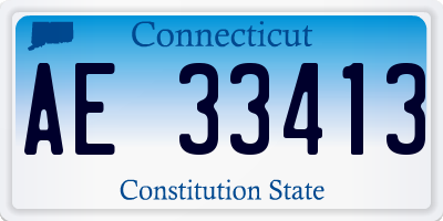 CT license plate AE33413