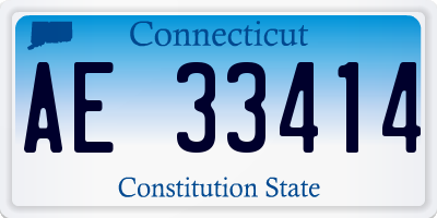 CT license plate AE33414