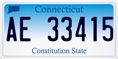 CT license plate AE33415