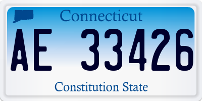 CT license plate AE33426