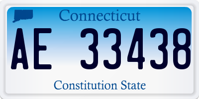CT license plate AE33438