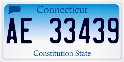 CT license plate AE33439