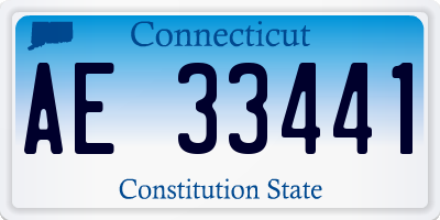 CT license plate AE33441