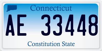 CT license plate AE33448