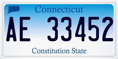 CT license plate AE33452