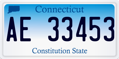 CT license plate AE33453
