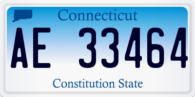 CT license plate AE33464