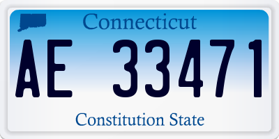 CT license plate AE33471