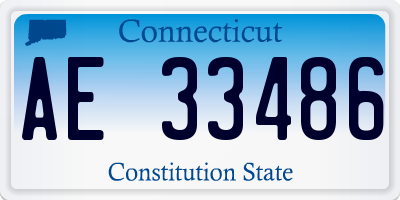 CT license plate AE33486