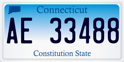 CT license plate AE33488