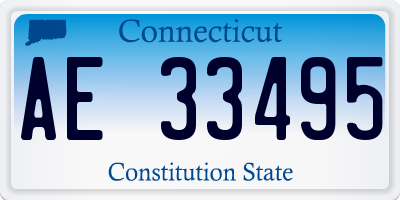 CT license plate AE33495