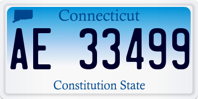 CT license plate AE33499
