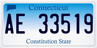 CT license plate AE33519