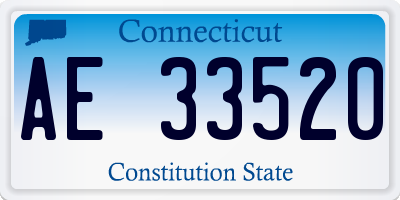 CT license plate AE33520