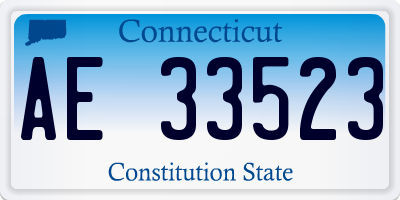 CT license plate AE33523
