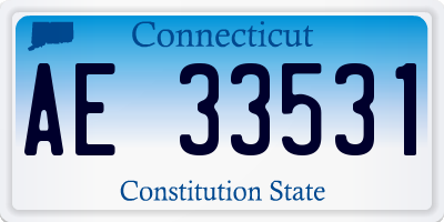 CT license plate AE33531