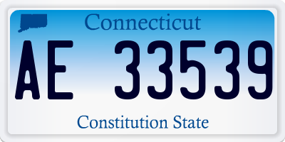 CT license plate AE33539
