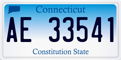 CT license plate AE33541