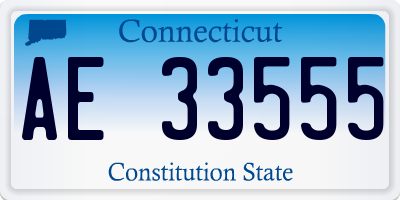 CT license plate AE33555