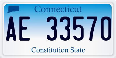 CT license plate AE33570