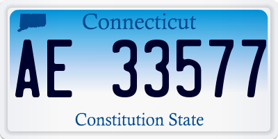 CT license plate AE33577