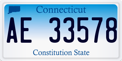CT license plate AE33578