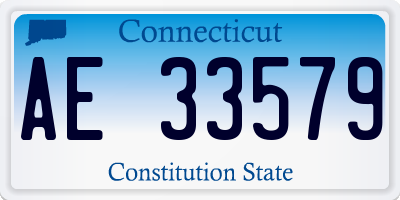 CT license plate AE33579