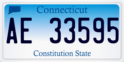 CT license plate AE33595