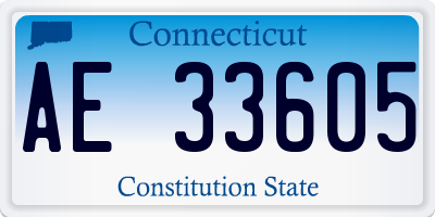 CT license plate AE33605