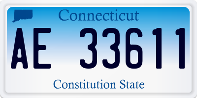 CT license plate AE33611