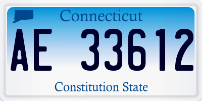 CT license plate AE33612