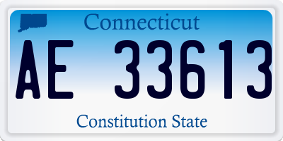 CT license plate AE33613