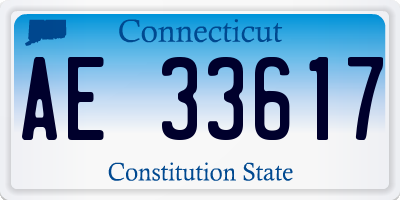 CT license plate AE33617