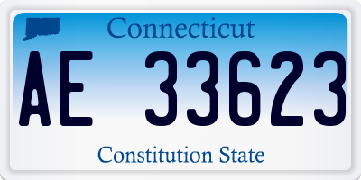 CT license plate AE33623